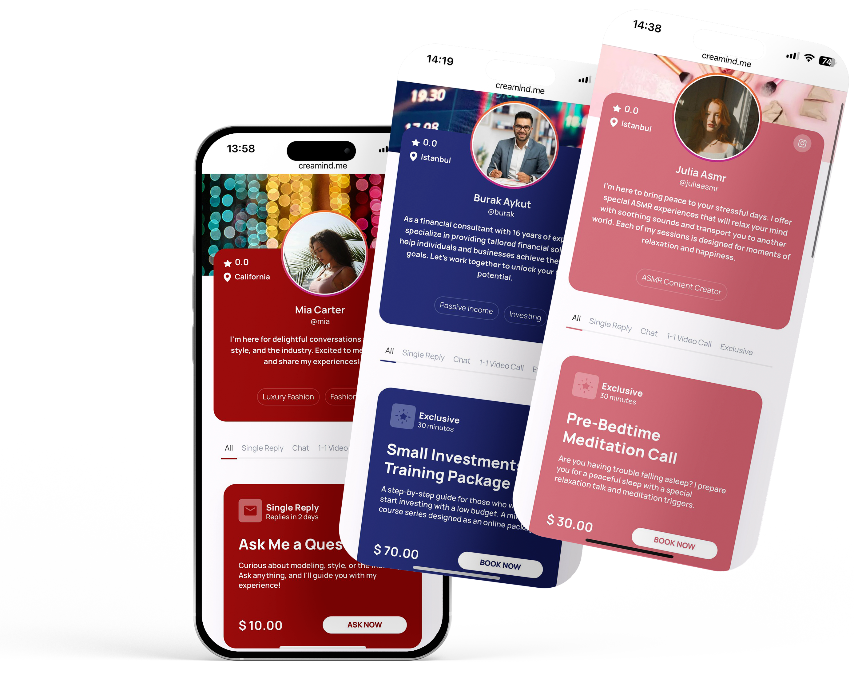 App Interface Mockups